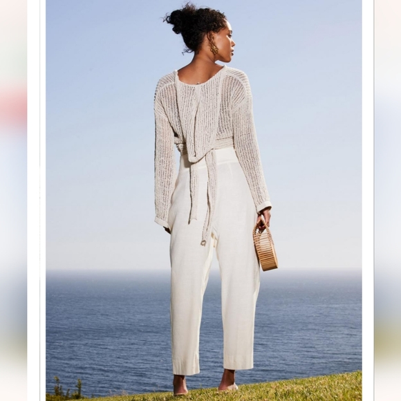 ❌️SOLD❌️CULT GAIA Judith High Rise Loose Fit Pants with Tie-Up SIZE S - Picture 4 of 9